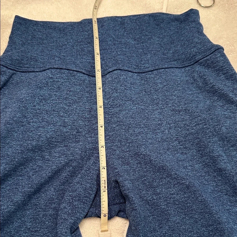Bombshell Sportswear Medium blue Leggings with Stripes and side pockets - Picture 5 of 6